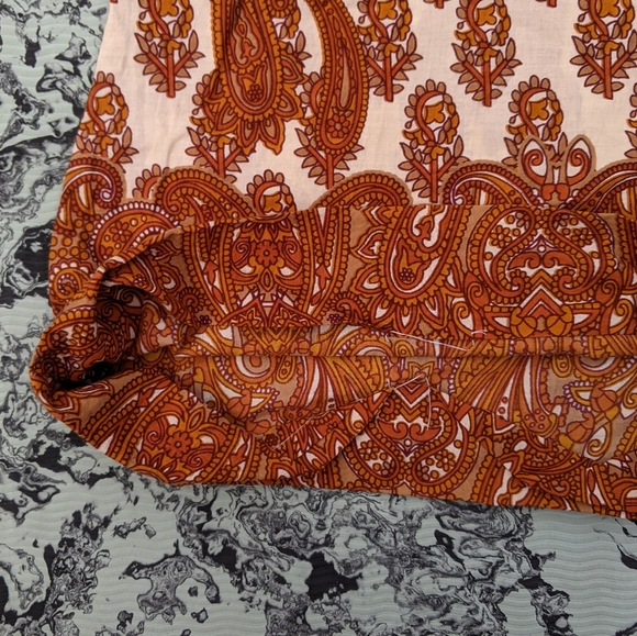 Paisley Cotton Flare Pants - Picture 4 of 6